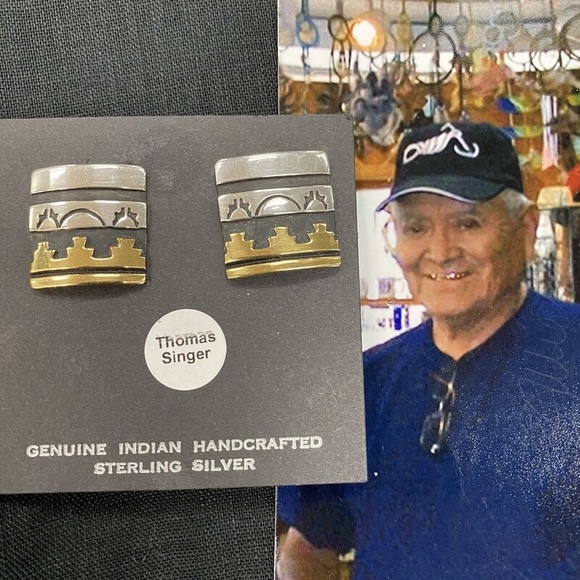 Thomas Singer .925 & 14K Earrings - Picture 2 of 5